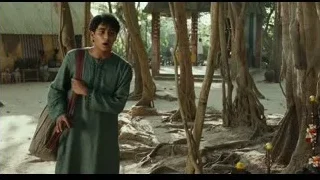 young man praying in forested area — Life of Pi