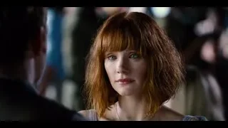 young woman with red hair serious expression — Jurassic World