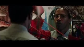 Spiderman in mid-air with web lights — The Amazing Spider Man 2