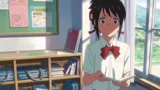 young girl standing in classroom — Your Name