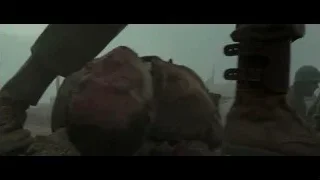 soldiers in foggy trench with injured soldier — Hacksaw Ridge
