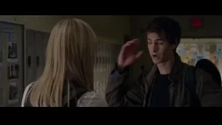 young man and woman talking in hallway — The Amazing Spider Man