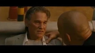 Two men conversing on a bench — Furious Seven