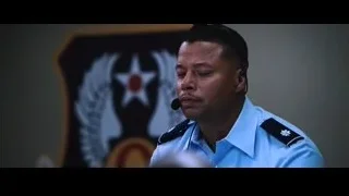 Man in uniform speaking into microphone — Iron Man