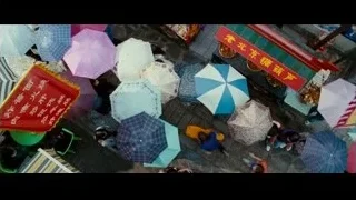aerial view of busy street market — The Karate Kid