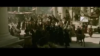 Crowd in ancient city market — Gladiator 2