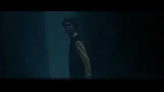 Young man standing in dark eerie forest — Harry Potter and the Goblet of Fire
