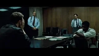 men meeting in wooden paneled room — Fight Club