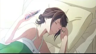 Young woman lying in bed talking on phone — I Want To Eat Your Pancreas