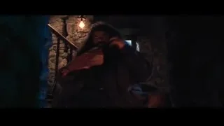 man with beard sitting on stone staircase — Harry Potter and the Philosophers Stone