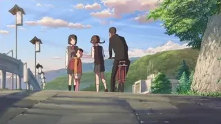 four people walking on street by bridge — Your Name