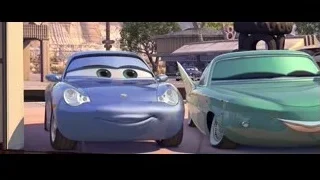 Lightning McQueen and Mater parked on street — Cars
