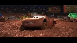 brown sports car on muddy race track — Cars 3
