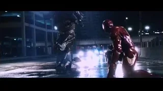 Iron Man and Captain America battling — Iron Man