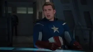 Captain America sitting at desk — The Avengers