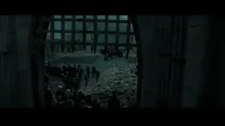 people in ruined room with archway — Harry Potter and the Deathly Hallows 2