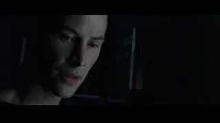 man with eyes closed in dark room — The Matrix