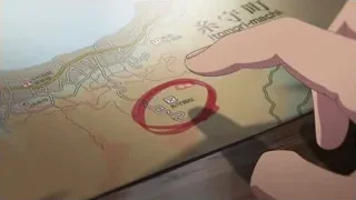 Hand pointing at map with Chinese characters — Your Name