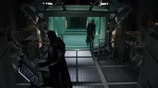 man in futuristic space station holding a gun — The Avengers