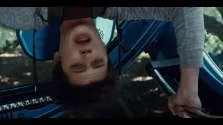 Young woman lying on blue chair — Jurassic World