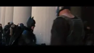 Batman and Bane confronting — Batman: The Dark Knight Rises