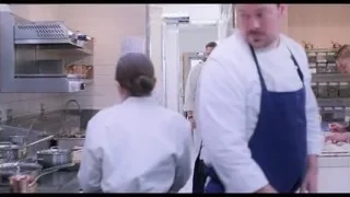 man with beard and glasses in kitchen — The Bear