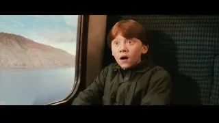 young boy looking out train window — Harry Potter and the Philosophers Stone