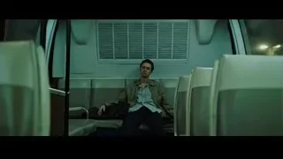 man sitting on airplane couch — Fight Club
