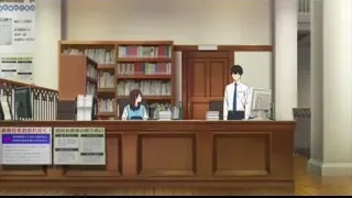 people at library reception desk — I Want To Eat Your Pancreas