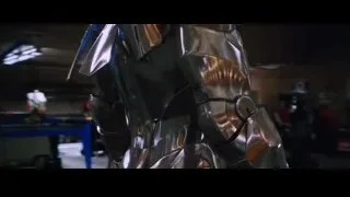 close-up of robot in workshop — Iron Man