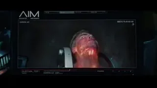 Distressed man with blood in game — Iron Man 3