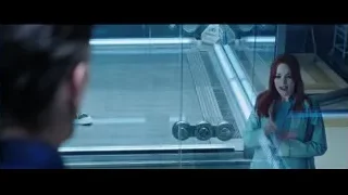 woman and man in futuristic glass room — Doctor Strange 2