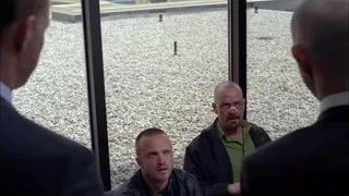 Three men standing by window — Breaking Bad