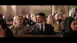 People sitting in church pew — Doctor Strange 2