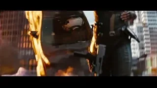 large explosion on city street — Deadpool 2