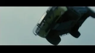 woman with shocked expression in moving car — Furious Seven