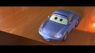 Blue Cars movie car on wooden floor — Cars