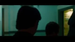 man and woman silhouette at yellow elevator — Whiplash