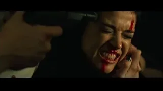 Woman screaming with blood on face — John Wick