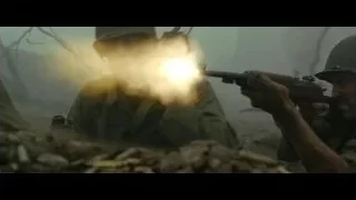 soldiers in foggy trench during battle — Hacksaw Ridge