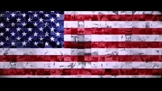 Tony Stark in American flag collage — Iron Man
