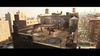 people on rooftop with city skyline — Doctor Strange 2