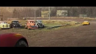 Four vintage cars parked on dirt track — Cars 3