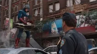 Man in NYPD uniform with smoke — The Avengers