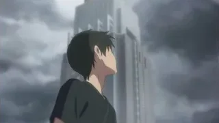 young man looking up at skyscraper — Weathering with You
