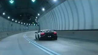 sports car driving through tunnel — Sports Cars