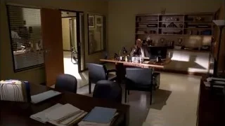 empty office with desk and bookshelf — Breaking Bad