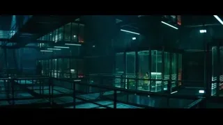 dark futuristic building interior — Deadpool 2