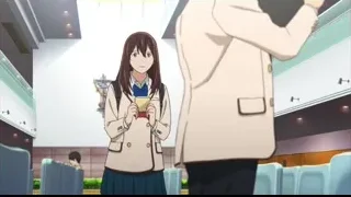girl in school uniform holding coffee in hallway — I Want To Eat Your Pancreas