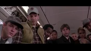 People in futuristic spaceship control room — Spider Man 2